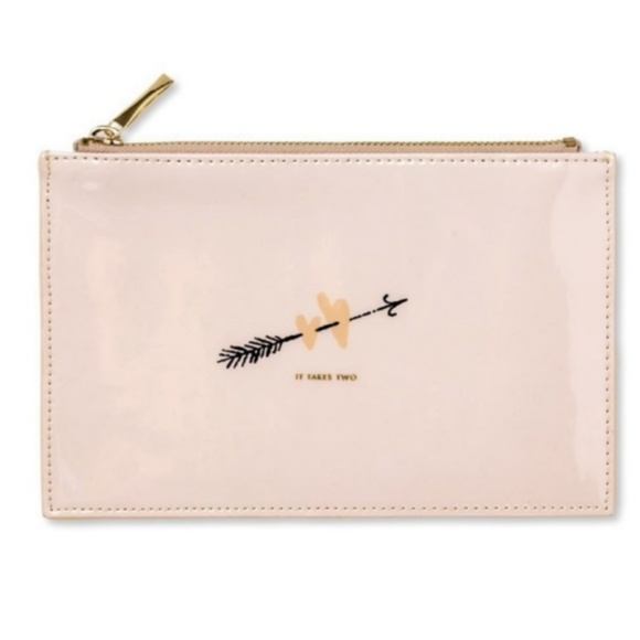 kate spade Bridal Pencil Pouch - Two Hearts nwt - Picture 3 of 4